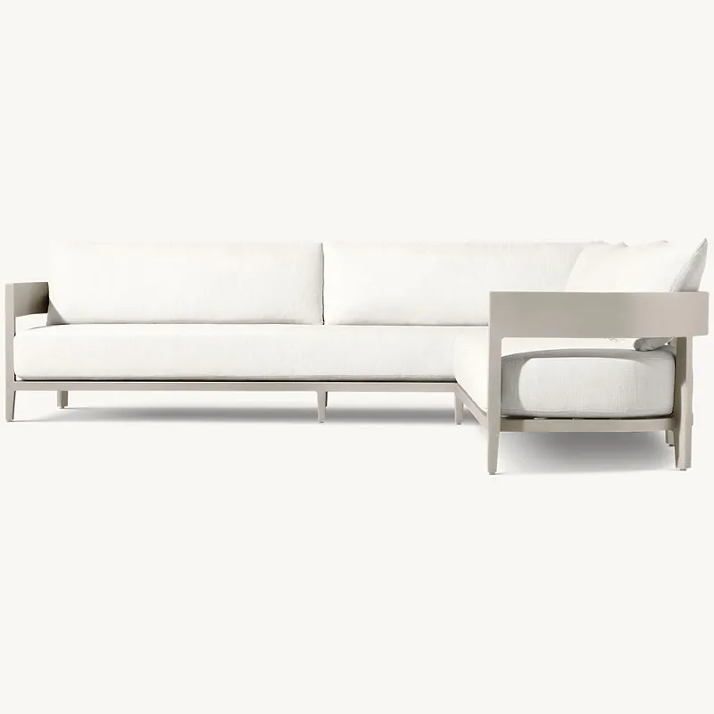 Utendørs hjørnesofa i aluminium